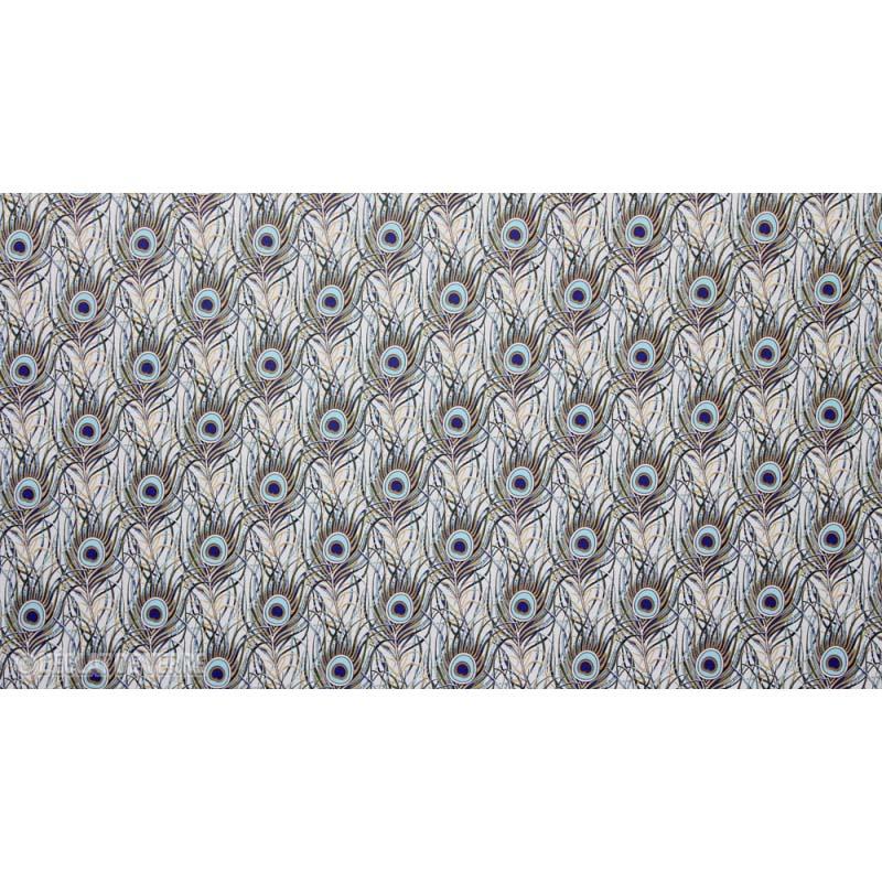 Ukrasni Papir PEACKOCK FEATHERS BLUE 