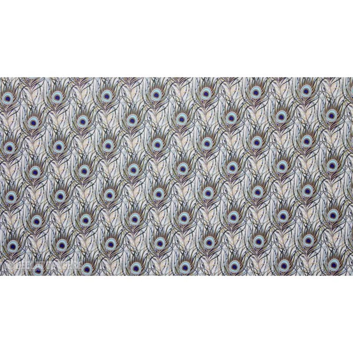 Ukrasni Papir PEACKOCK FEATHERS BLUE 