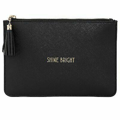 Neseser SHINE BRIGHT BLACK CLUTCH 