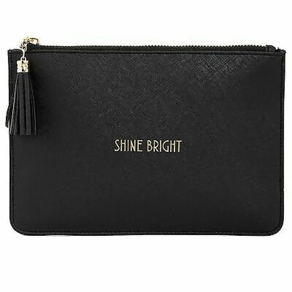 Neseser SHINE BRIGHT BLACK CLUTCH 