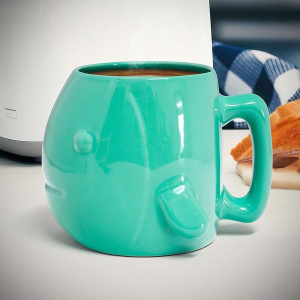 Keramička šolja  ZELENA RIBICA - 500ml 