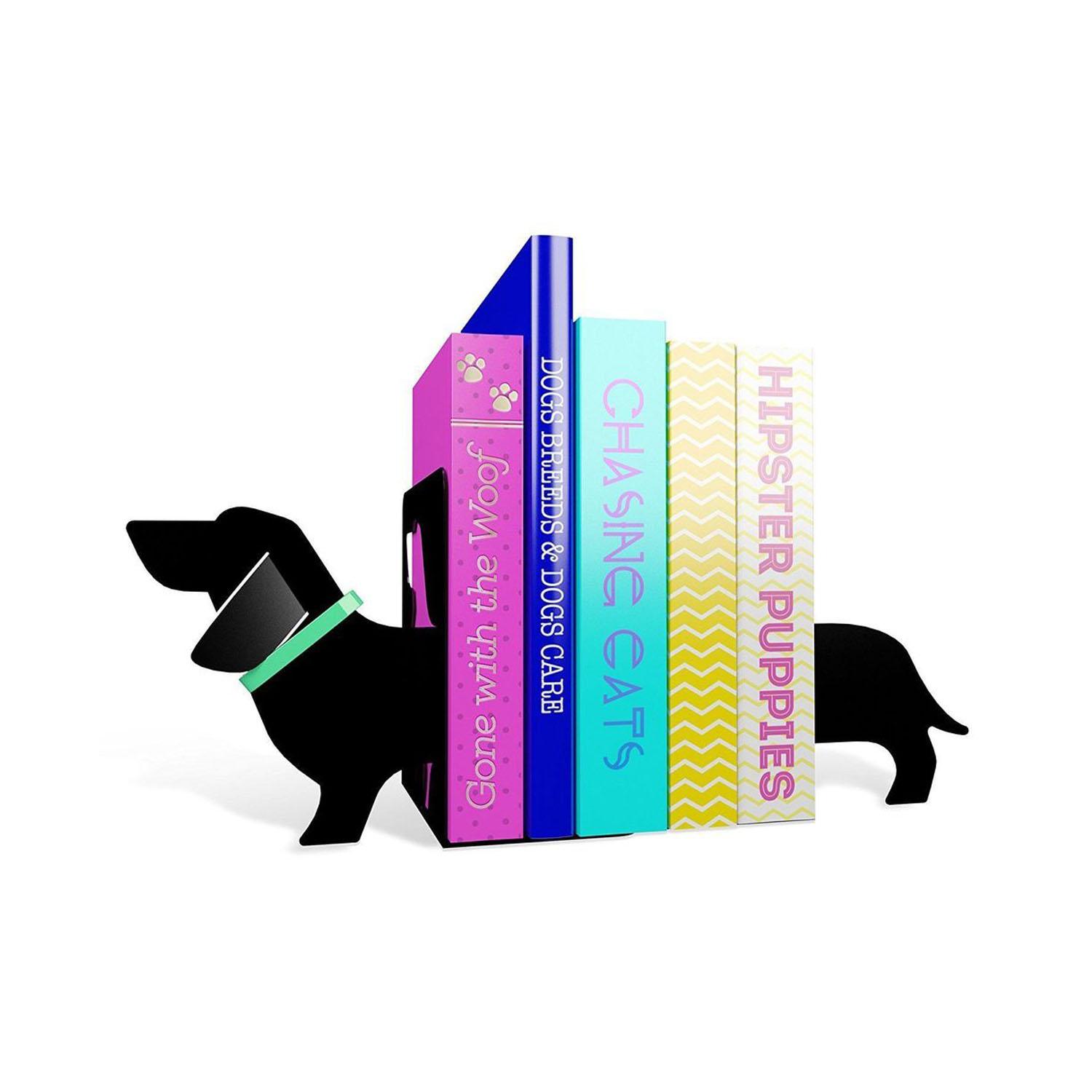 REALLY LONG SAUSAGE DOG BOOKENDS DOG SHAPED BOOKENDS 