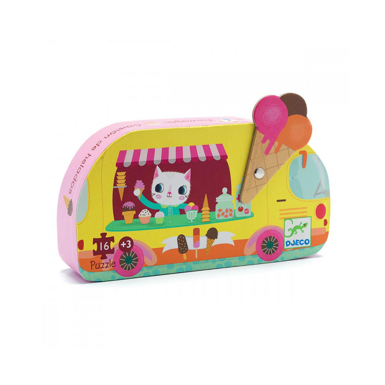 SILHOUETTE PUZZLE ICE CREAM TRUCK 16 PCS 