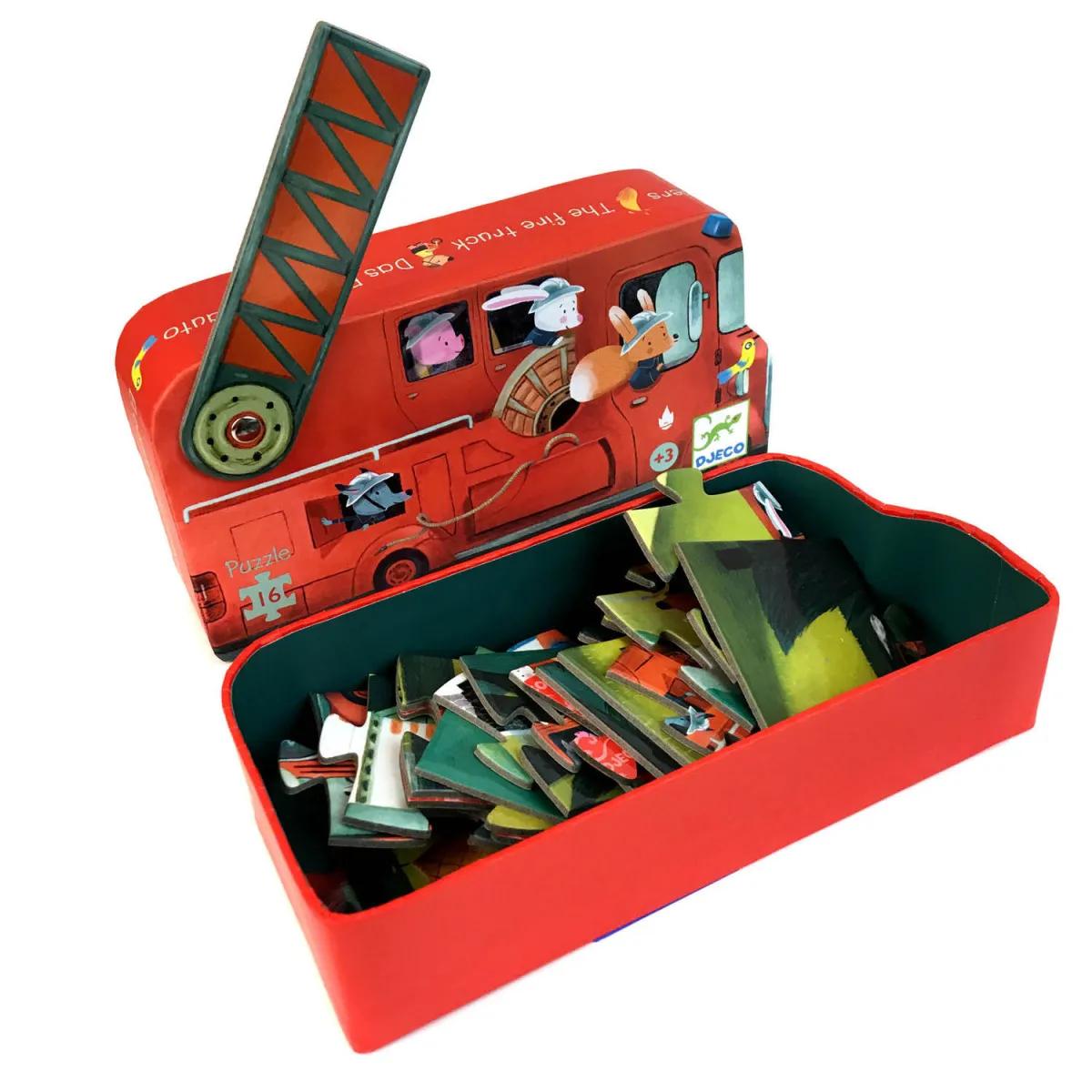 SILHOUETTE PUZZLE THE FIRE TRUCK 16 PCS 