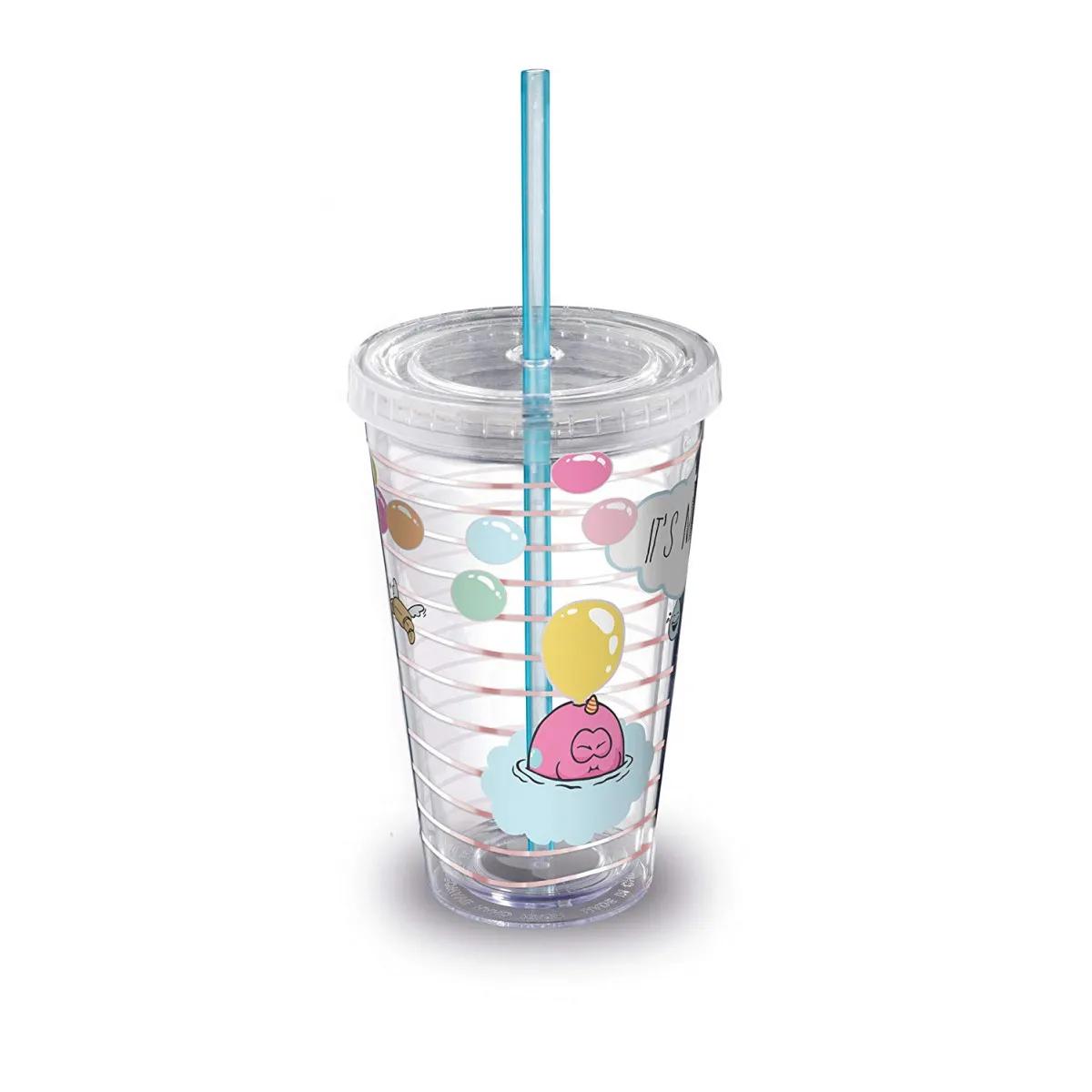 Čaša sa poklopcem i slamkom IT'S MAGIC Theodor and Friends 