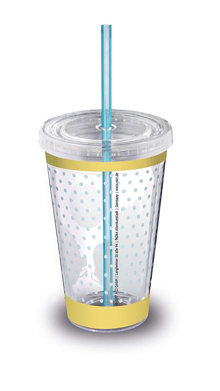 Čaša sa poklopcem i slamkom BUBBLE HELLO Theodor and Friends 