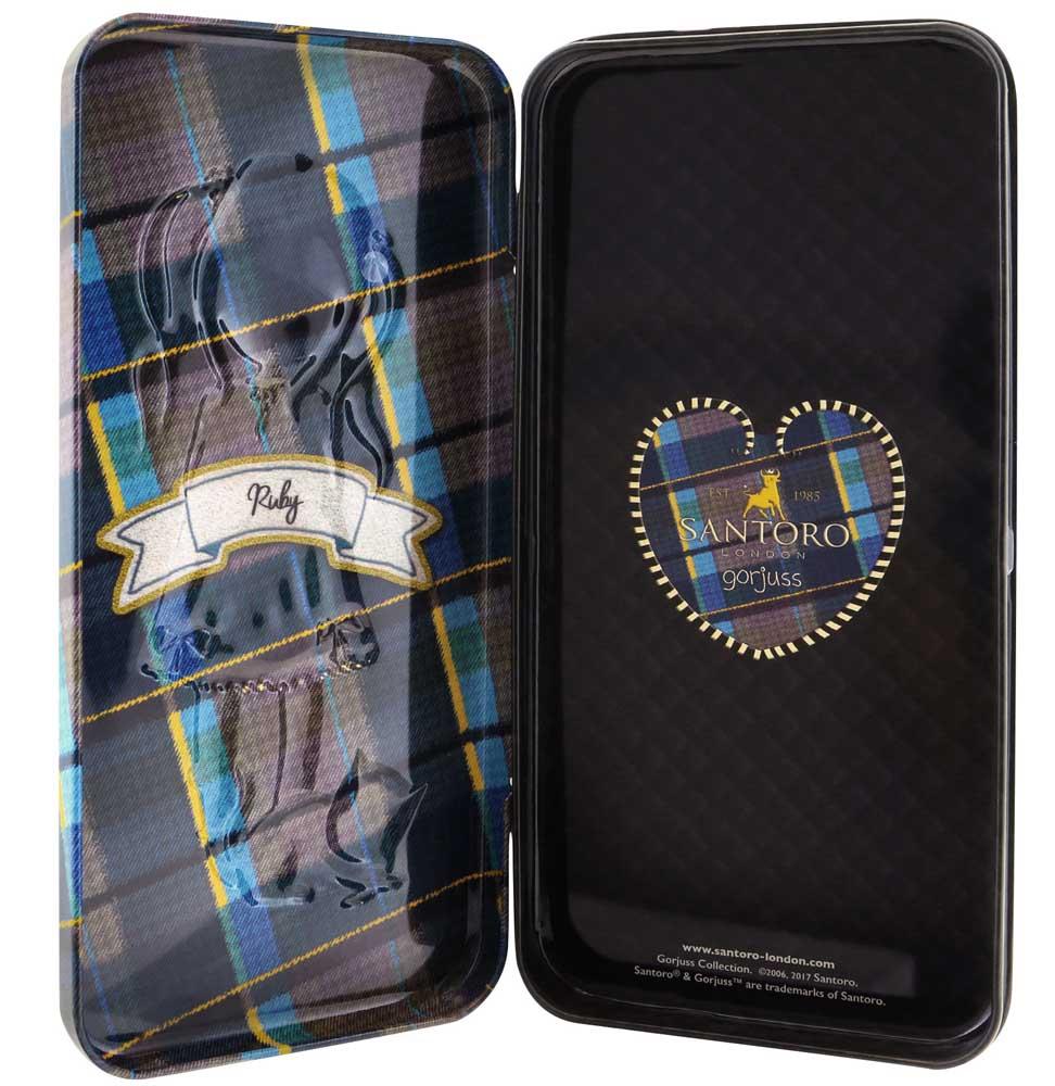 Futrola za olovke metalna GORJUSS TARTAN Ruby (Yellow) 