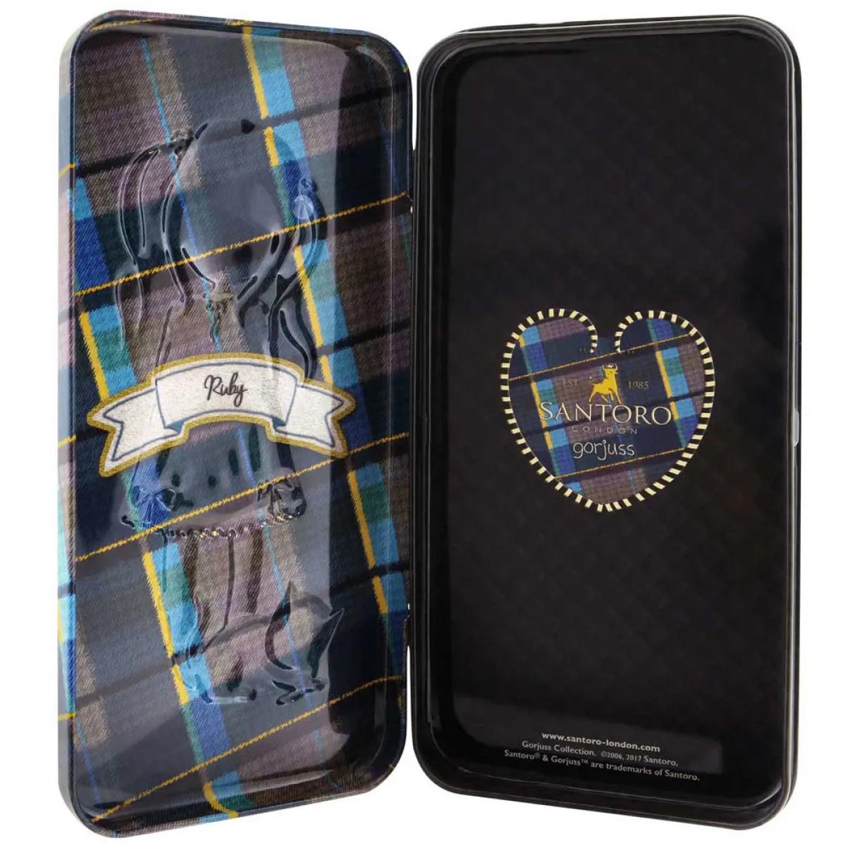 Futrola za olovke metalna GORJUSS TARTAN Ruby (Yellow) 