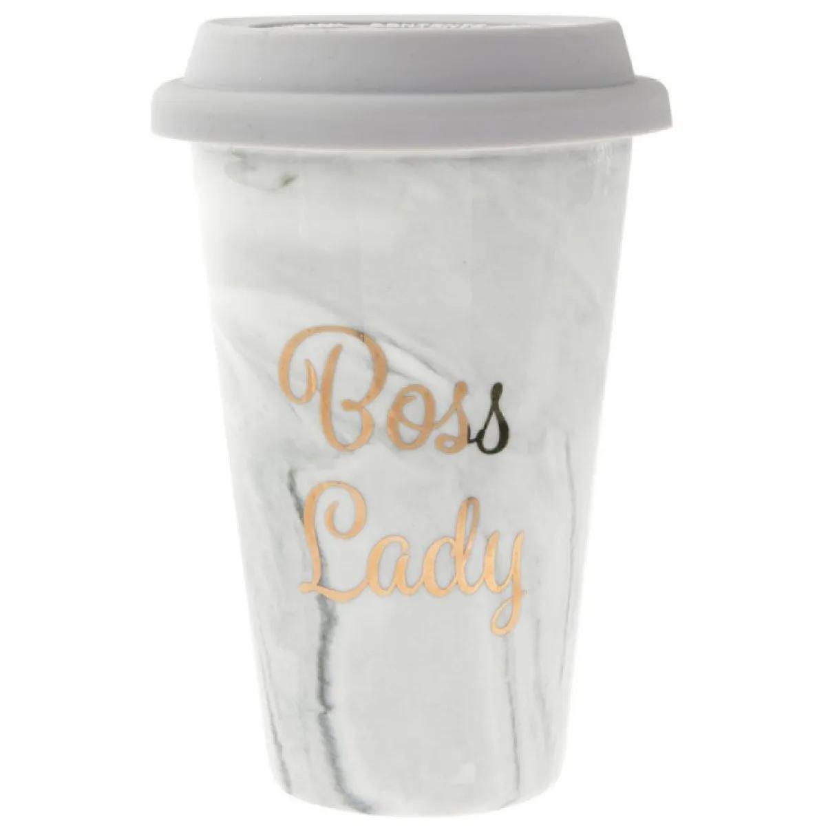 Putna šolja MARBLE GOLD BOSS LADY 