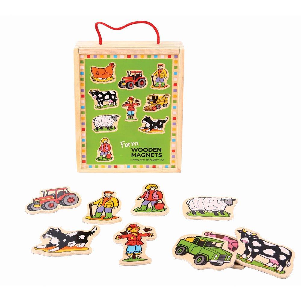Drveni magneti za frižider i igranje  FARMA 