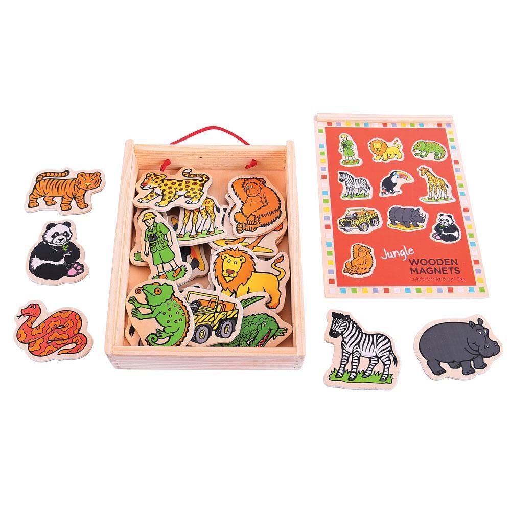 Drveni magneti za frižider i igranje DŽUNGLA 