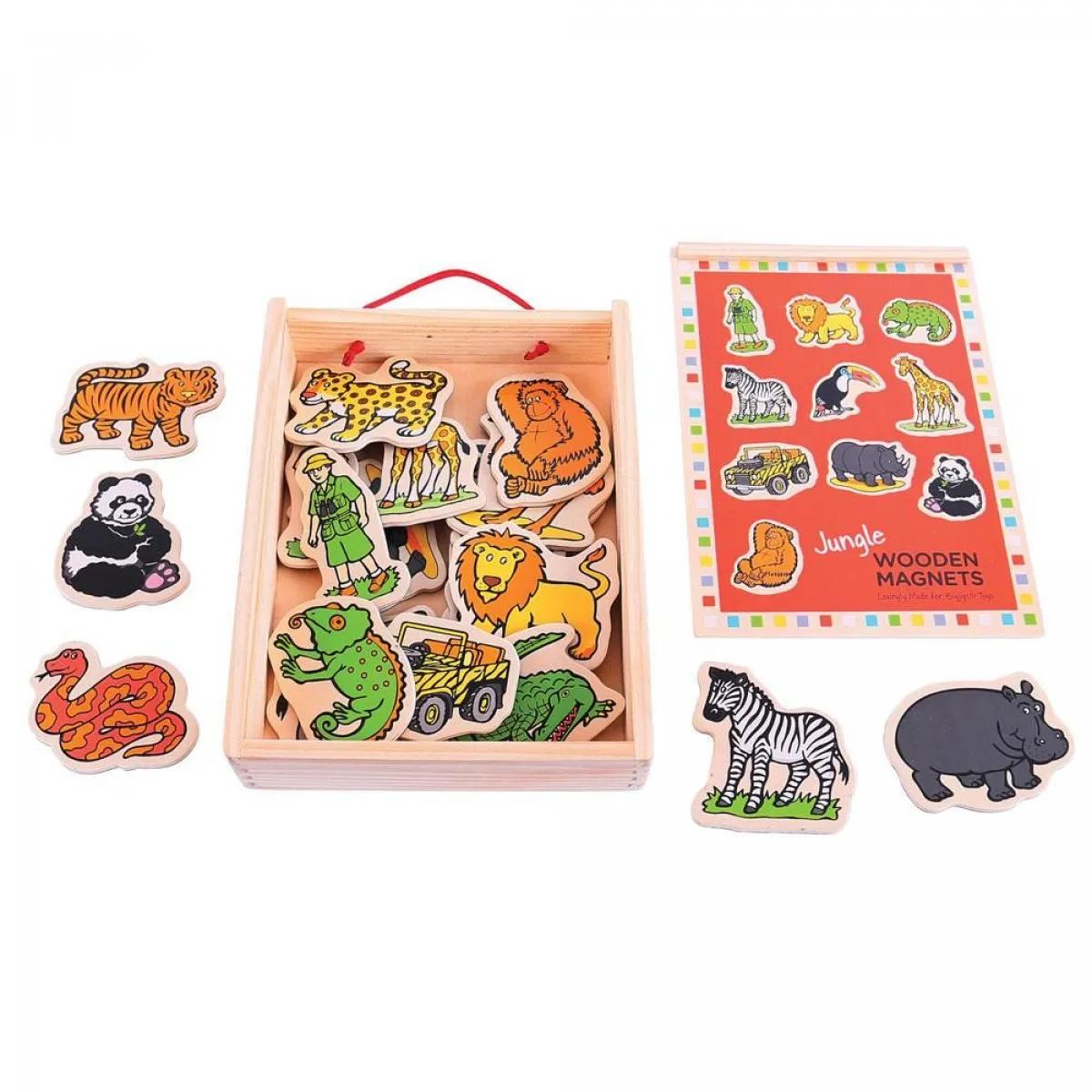 Drveni magneti za frižider i igranje DŽUNGLA 