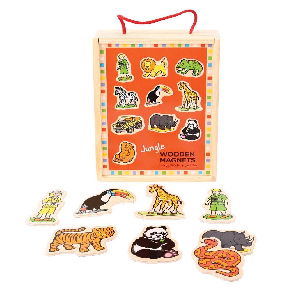 Drveni magneti za frižider i igranje DŽUNGLA 