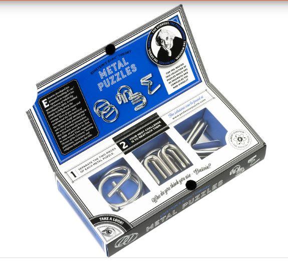 PROFESSOR PUZZLE                    IQ puzle E= MC2 METAL PUZZLES 