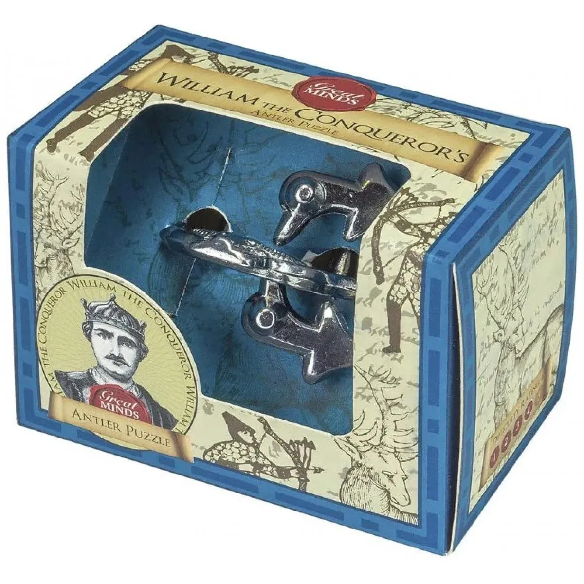 METAL AND WOODEN WILLIAM THE CONQUERORS ANTLER PUZZLE 