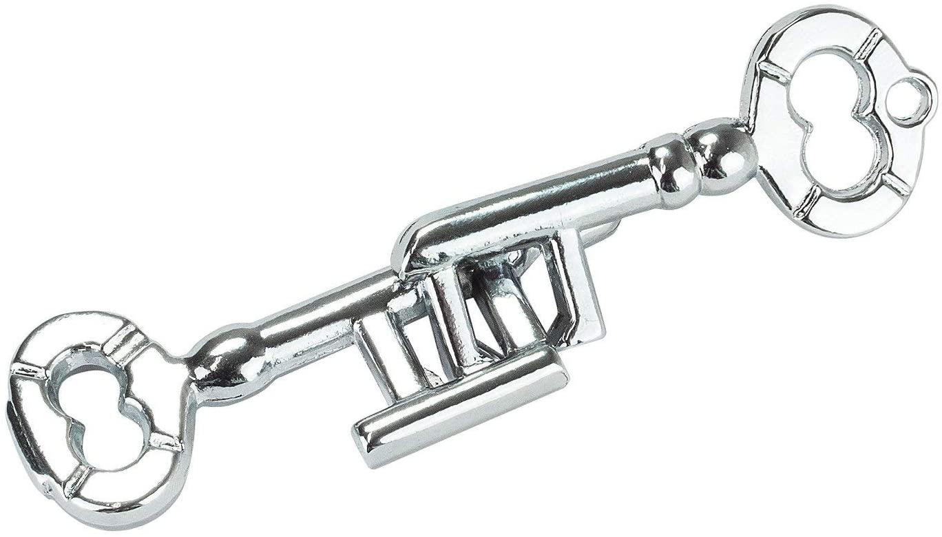 METAL AND WOODEN FRANKLINS KEYS PUZZLE 