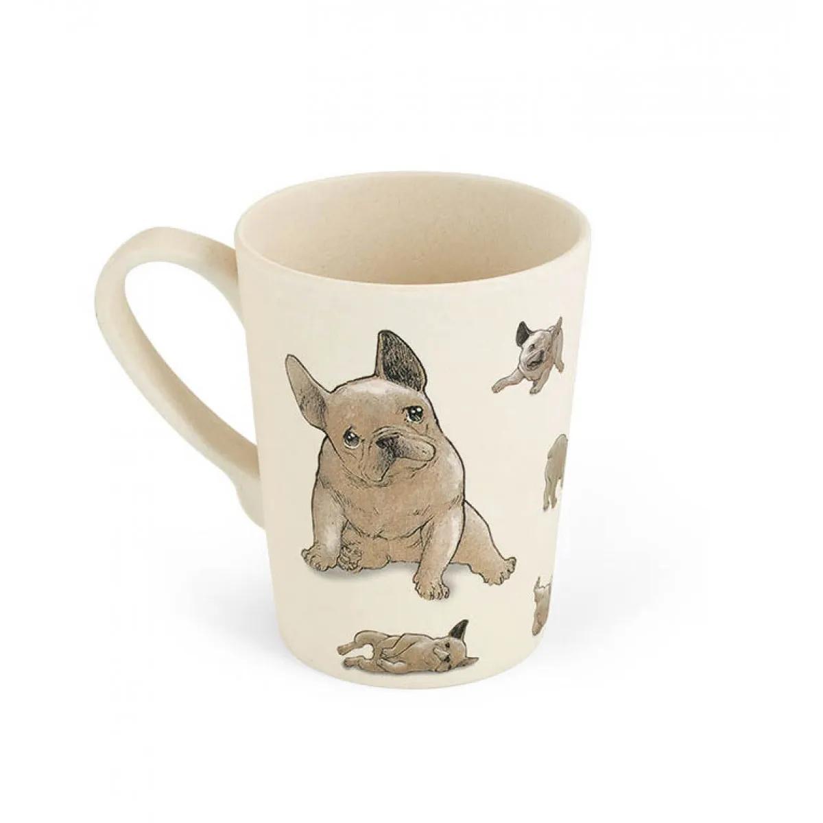 BIGBAMBOO ŠOLJA OD BAMBUSA - FRANCUSKI BULDOG 300 ml 