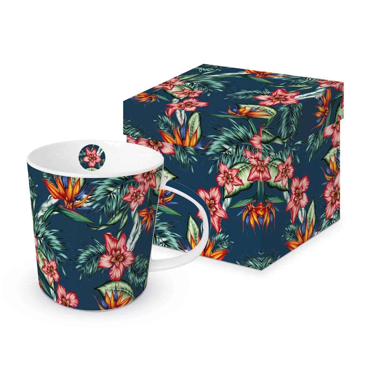 Šolja u poklon kutiji TROPICAL FLOWERS 