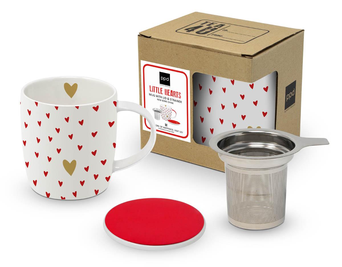 Set za čaj LITTLE HEARTS Real gold 