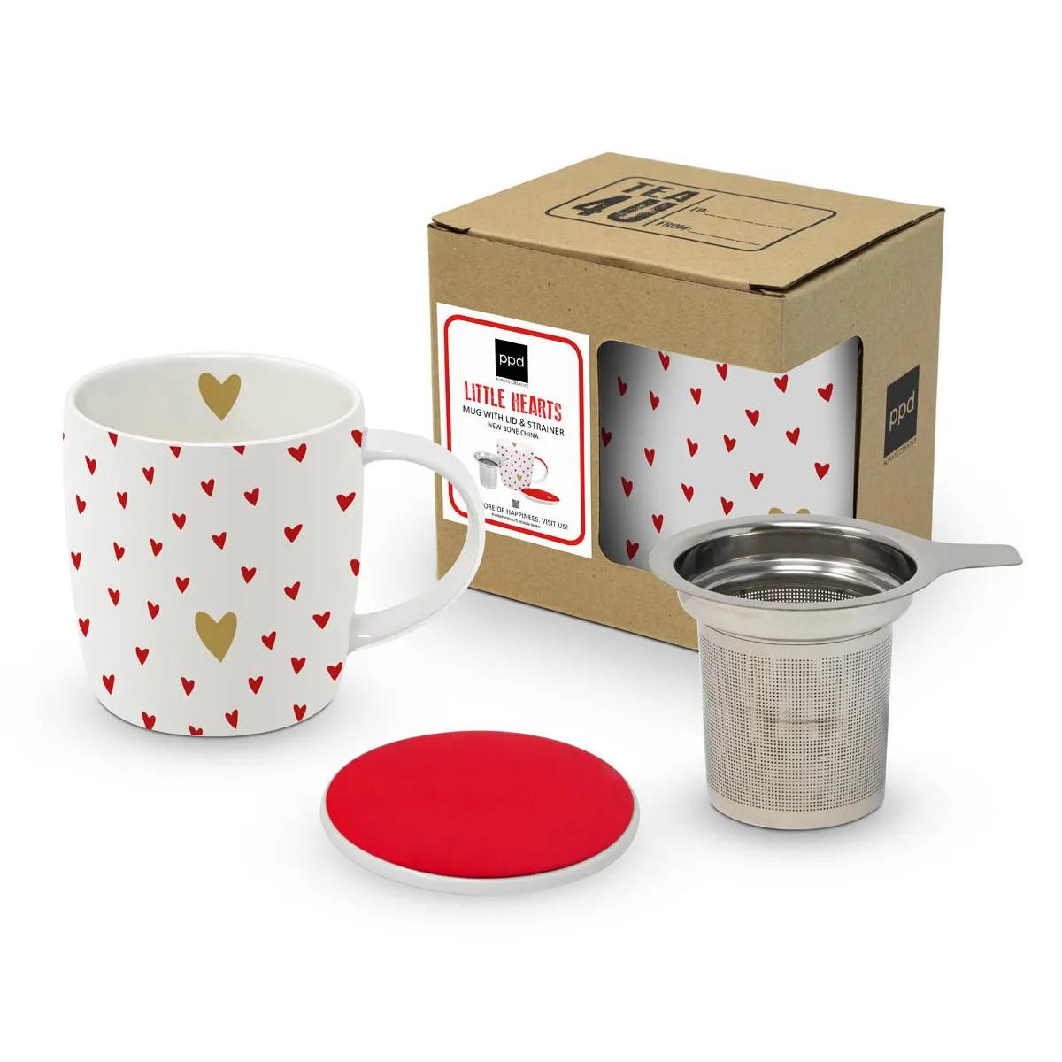 Set za čaj LITTLE HEARTS Real gold 