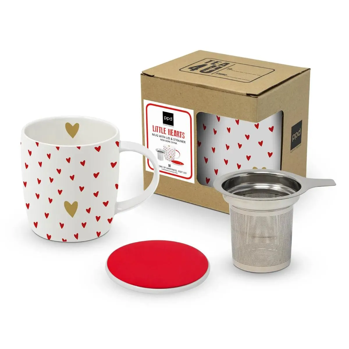 Set za čaj LITTLE HEARTS Real gold 