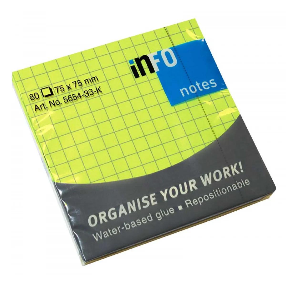 SAMOLEPLJIVI BLOKČIĆI 75X75 KVADRATIĆI BLISTAVE BOJE ZELENI 