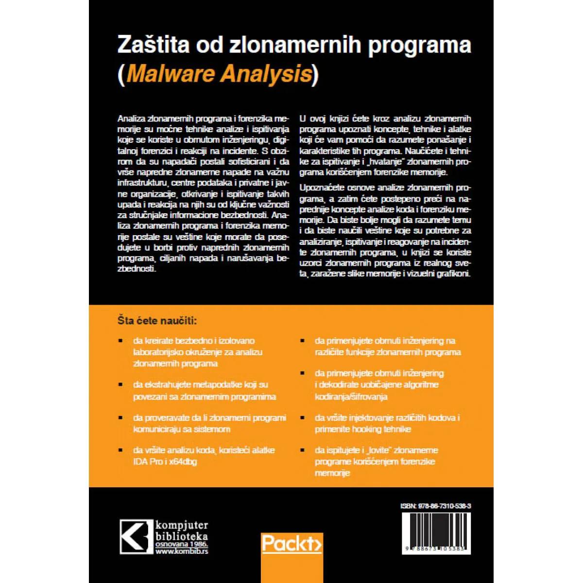 ZAŠTITA OD ZLONAMERNIH PROGRAMA Malware analysis 