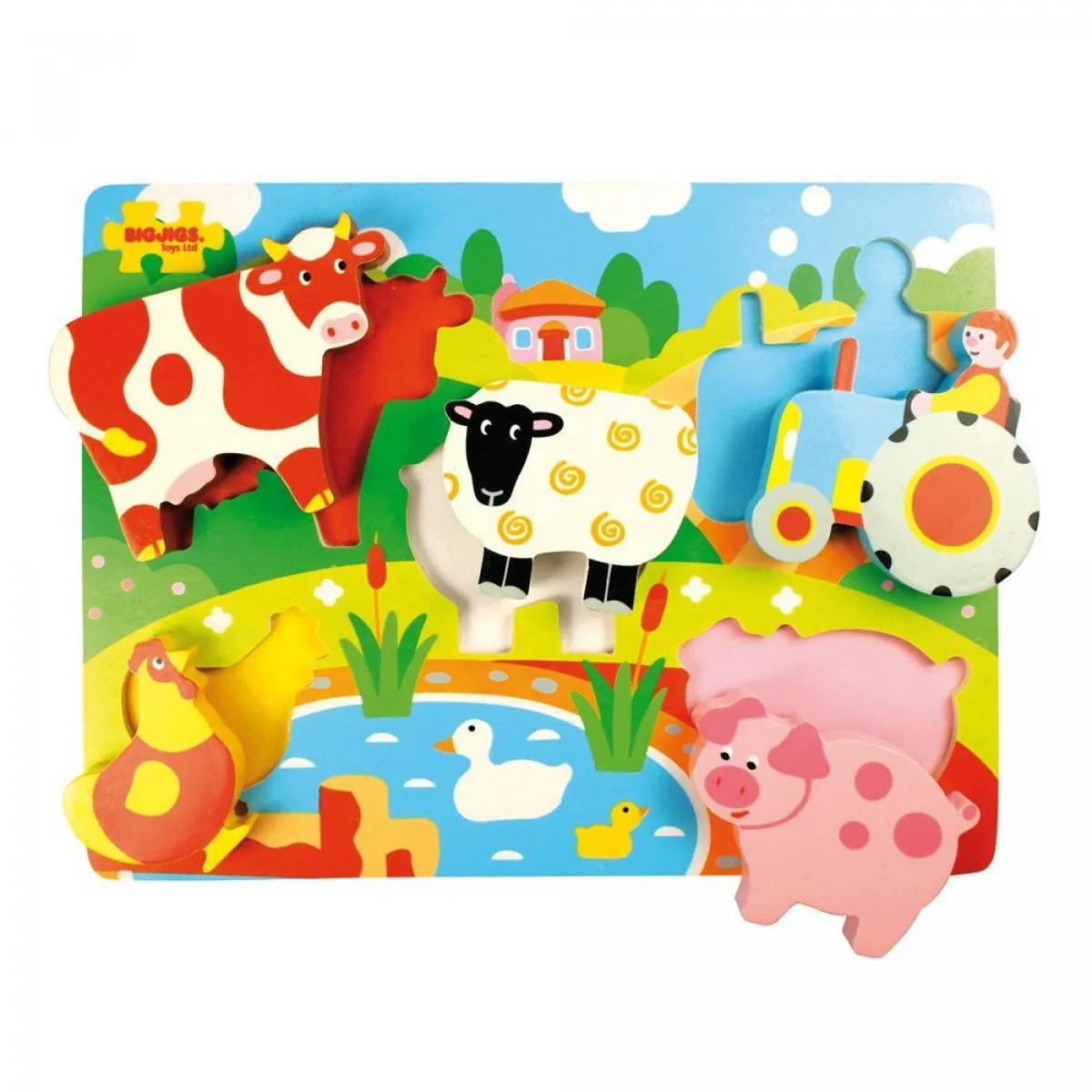 Drvena igračka slagalica FARMA 