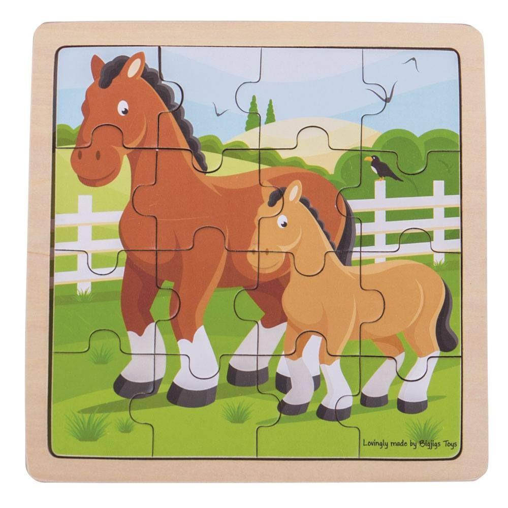 Drvene puzzle HORSE & FOAL 