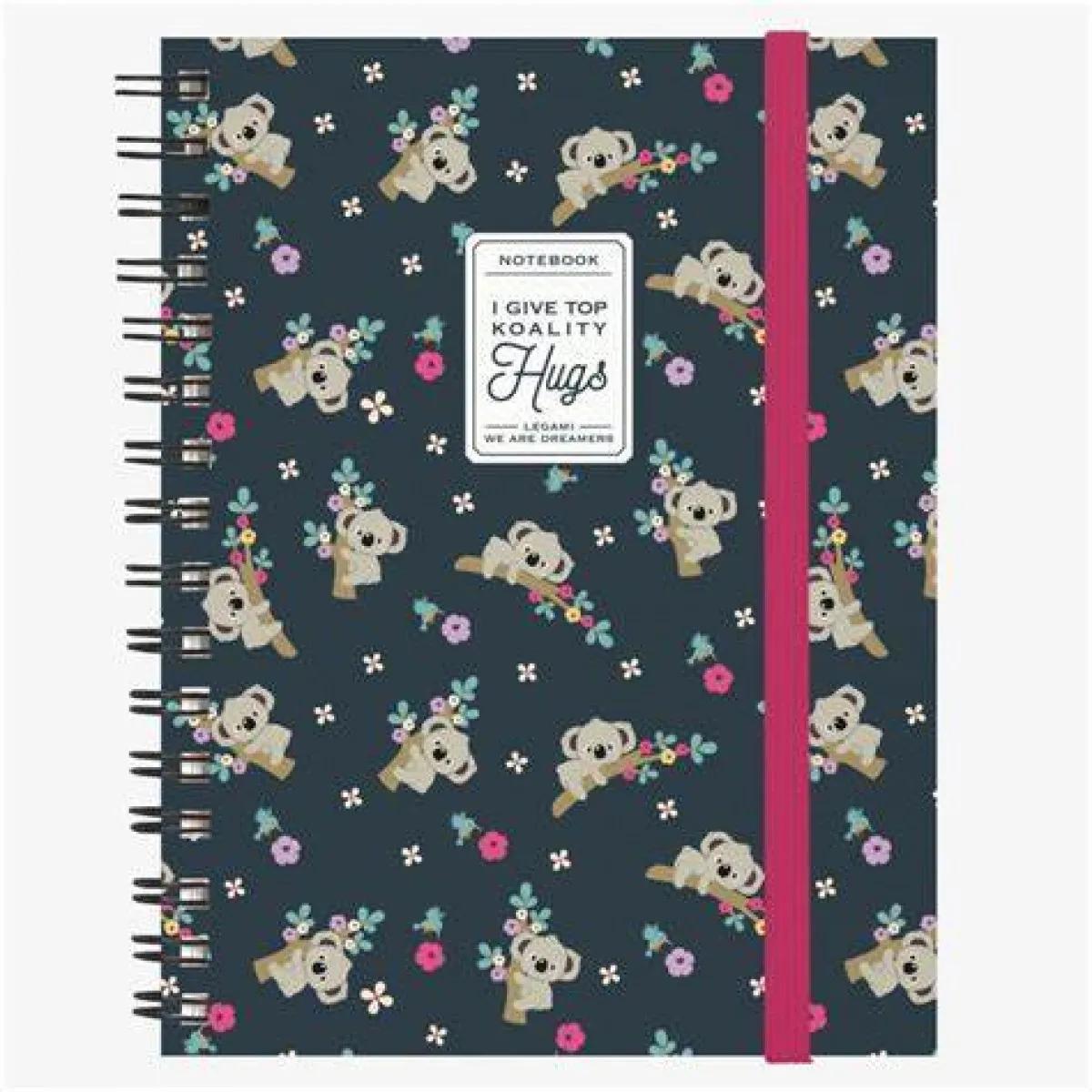 Sveska NOTEBOOK WITH SPIRAL BOUND LARGE KOALITY HUGS 