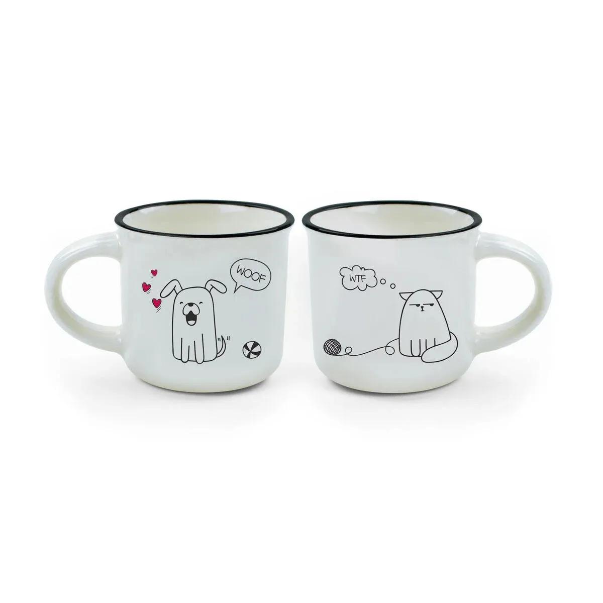 Set dve šolje za kafu 50ml DOG& CAT 