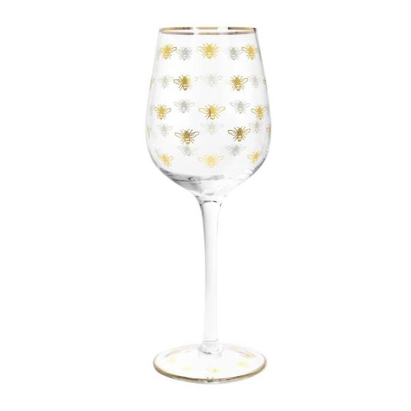 GOLD BEES Vinska čaša 