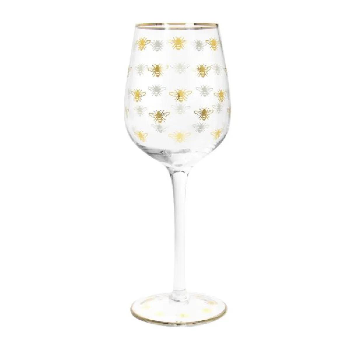 GOLD BEES Vinska čaša 