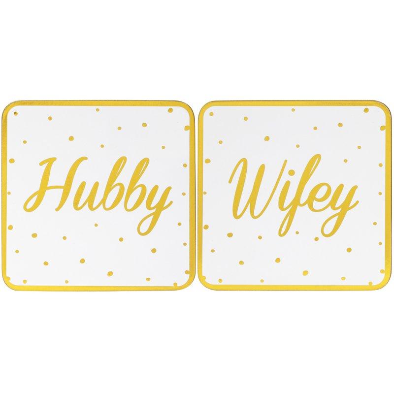 Set 2 podmetača HUBBY&WIFEY 