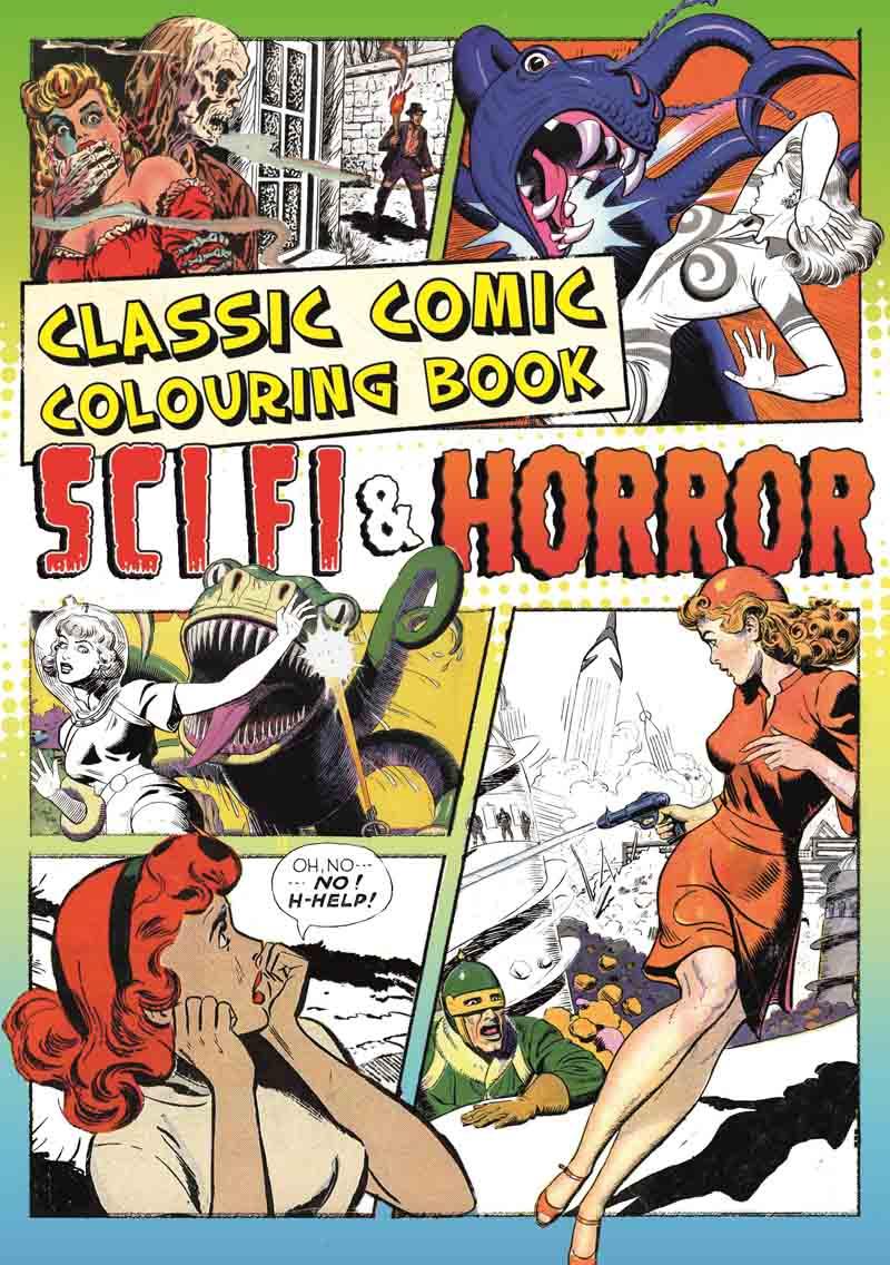 CLASSIC COMIC COLOURING BOOK SCI FI AND HORROR 