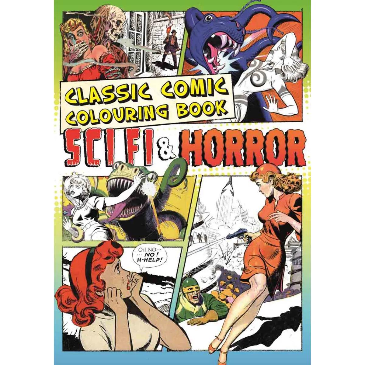 CLASSIC COMIC COLOURING BOOK SCI FI AND HORROR 
