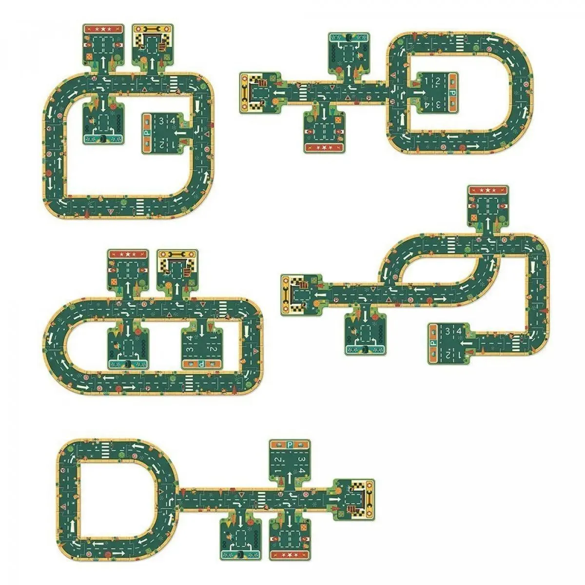 DJECO Puzzle za decu ROADS 21 