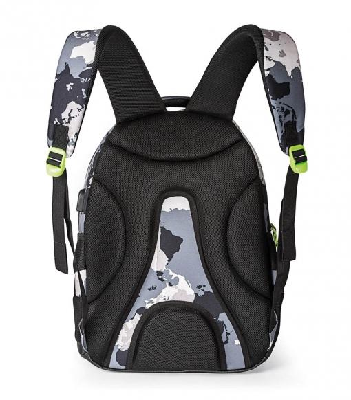 BACKPACK W/THREE COMPARTMENTS REINFORCED WORLD MAP MR 