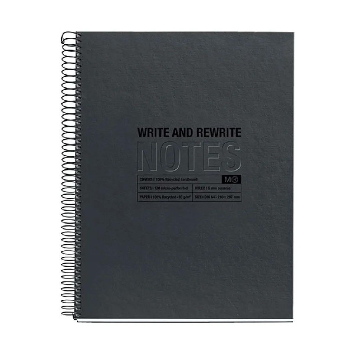 MIQUELRIUS JUST BLACK Notes A4, linije 