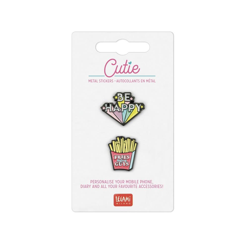 Set ENAMEL STICKERS BE HAPPY 