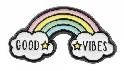 Set ENAMEL STICKERS GOOD VIBES 