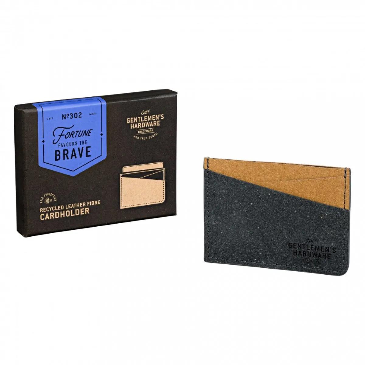Futrole za dokumenta: CARD HOLDER RECYCLED LEATHER BLACK & TAN 