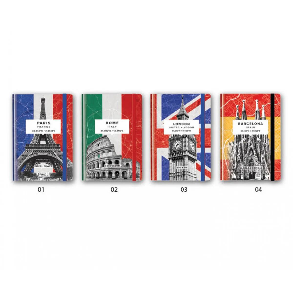 Sveska CITIES A5 meki povez 52l,80gr 