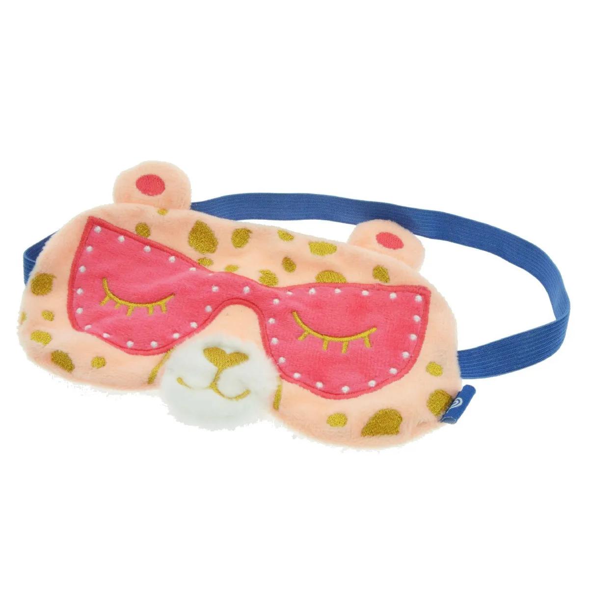 Maska za spavanje pastelni meda: PP SLEEPING MASK CHEETAH 