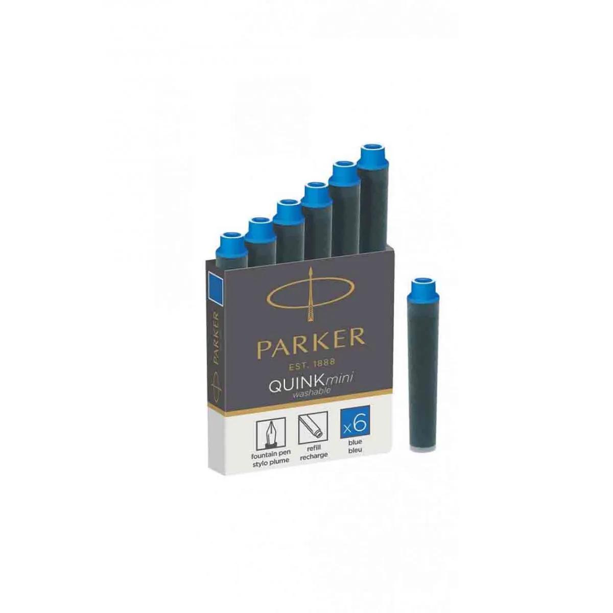 PARKER patrone mini QUINK blue 1/6 