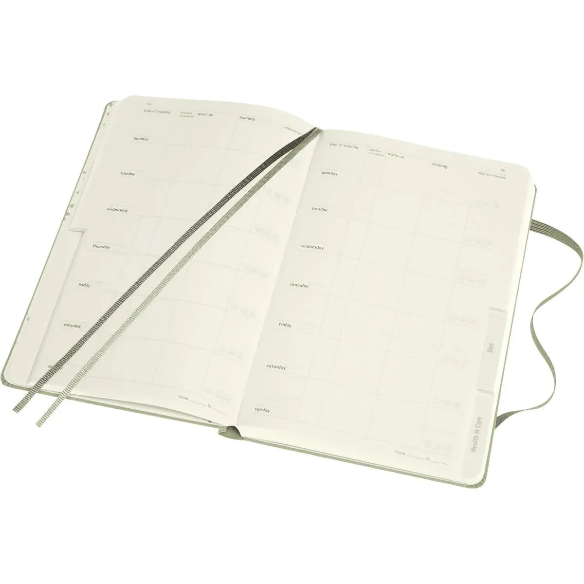 Notes Wellness Journal A5 MOLESKINE 13x20 cm Zeleni (tvrde korice) 