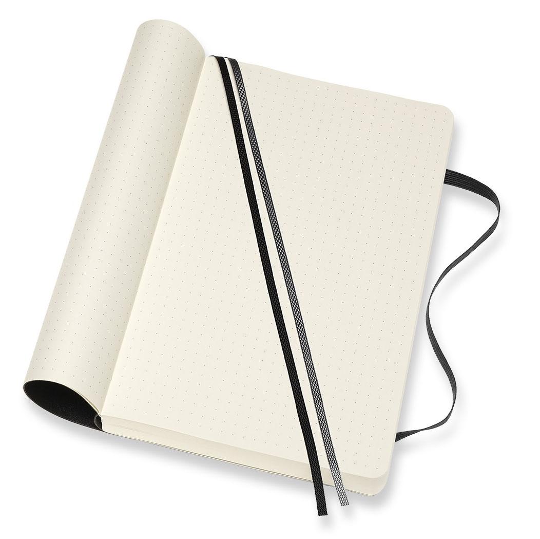Notes A5 MOLESKINE Classic Soft, crni - tačkice 