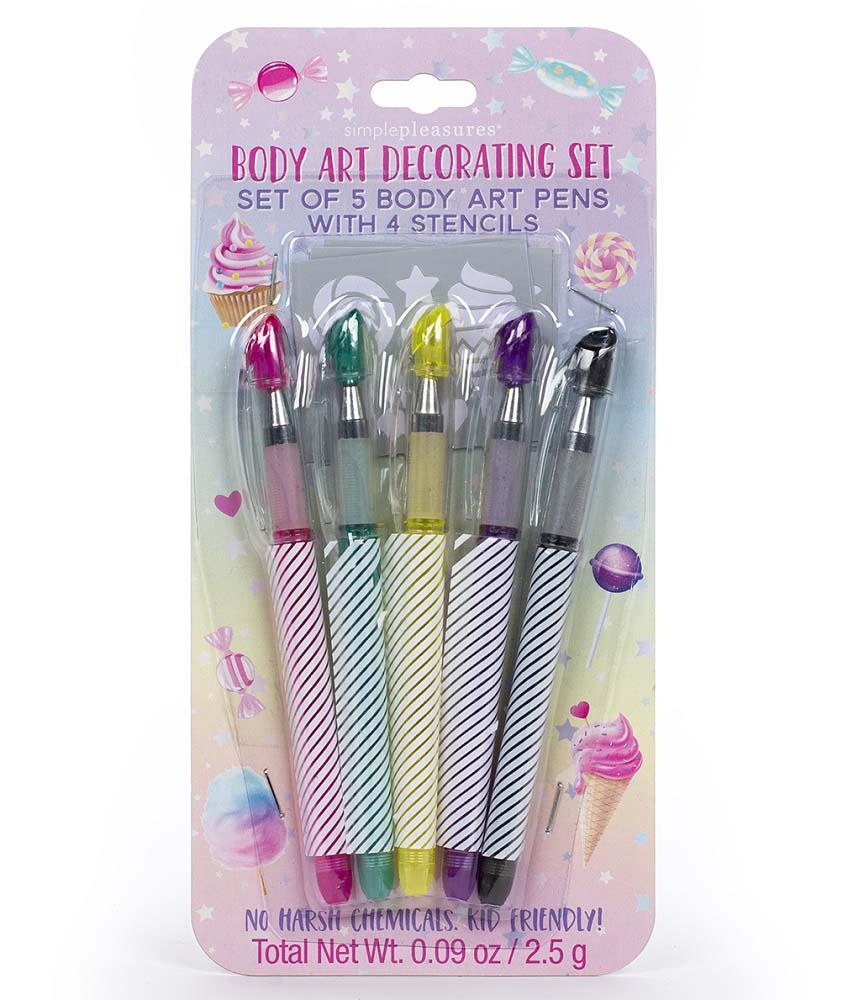 S5 BODY ART PENS WITH STENCILS 