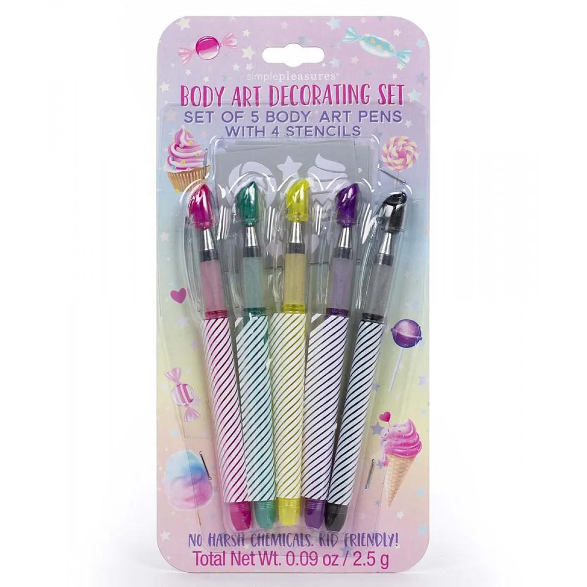 S5 BODY ART PENS WITH STENCILS 
