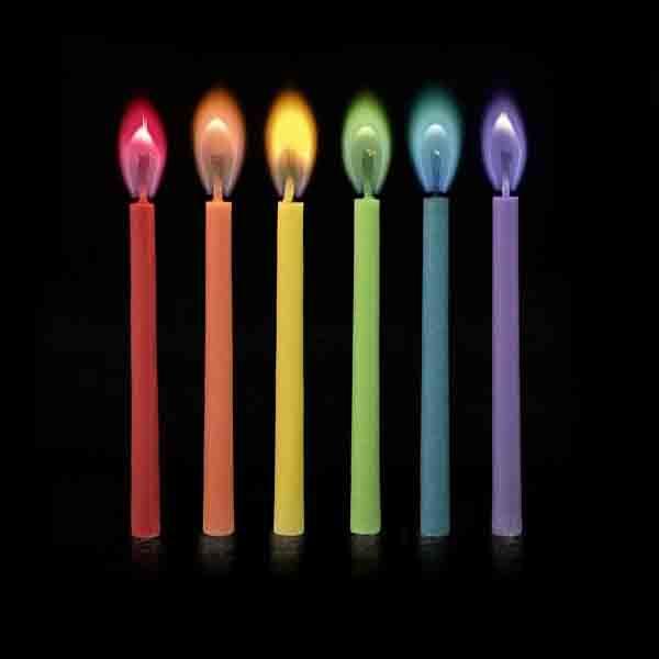 Rodjendanske svećice sa plamenom u boji 